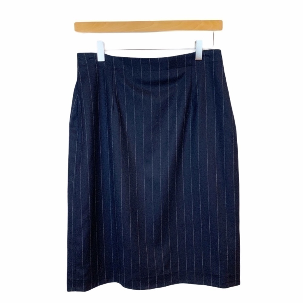 Paul Stuart Pinstriped Pencil Skirt
